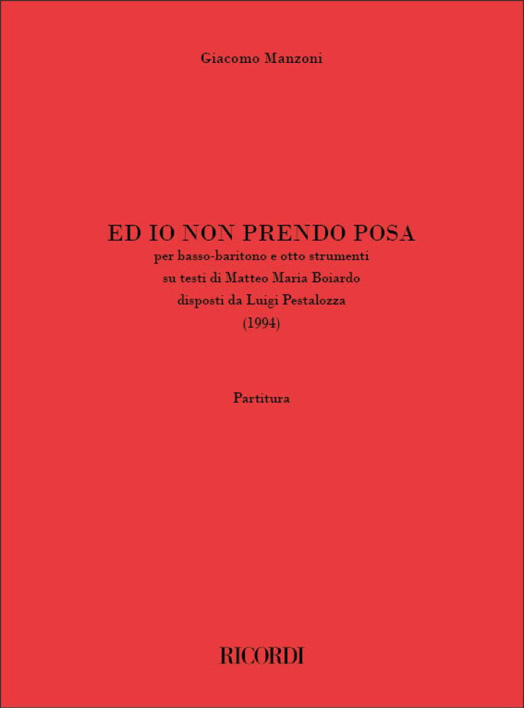 Ed io non prendo possa